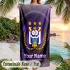 Beach Towel Anderlecht FC Print Custom Name Text Soft Towel for Swimming Pool