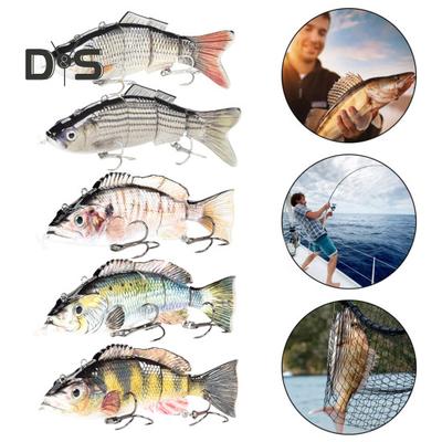 13.5CM/39.3G/54G Electric Multi-Jointed Fishing Lure with Float USB Rechargeable LED Luminous Swimbait Robotic Artificial Bait Fishing Accessories