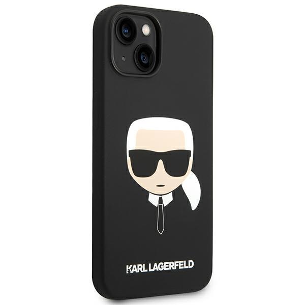 Karl Lagerfeld KLHCP14MSLKHBK iPhone 14 Plus / 15 Plus 6.7" Hardcase Black/black Silicone Karl`s Head