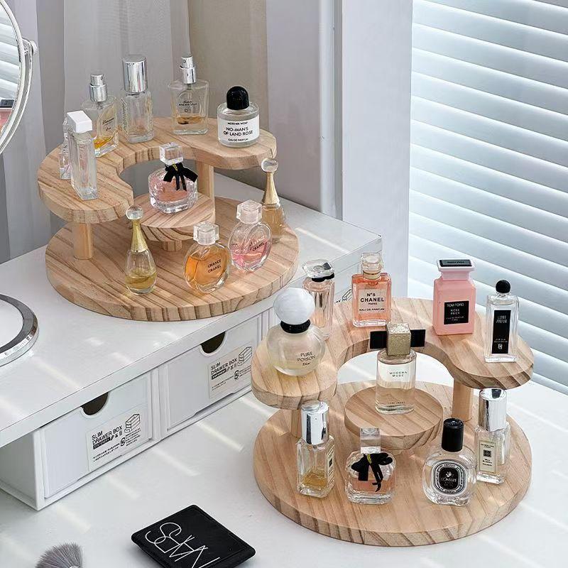 Acrylic Display Stand Riser Perfume Stand Doll Organizer Clear Bedroom Shelf Riser Organizer For Figures Desktop Display Rack
