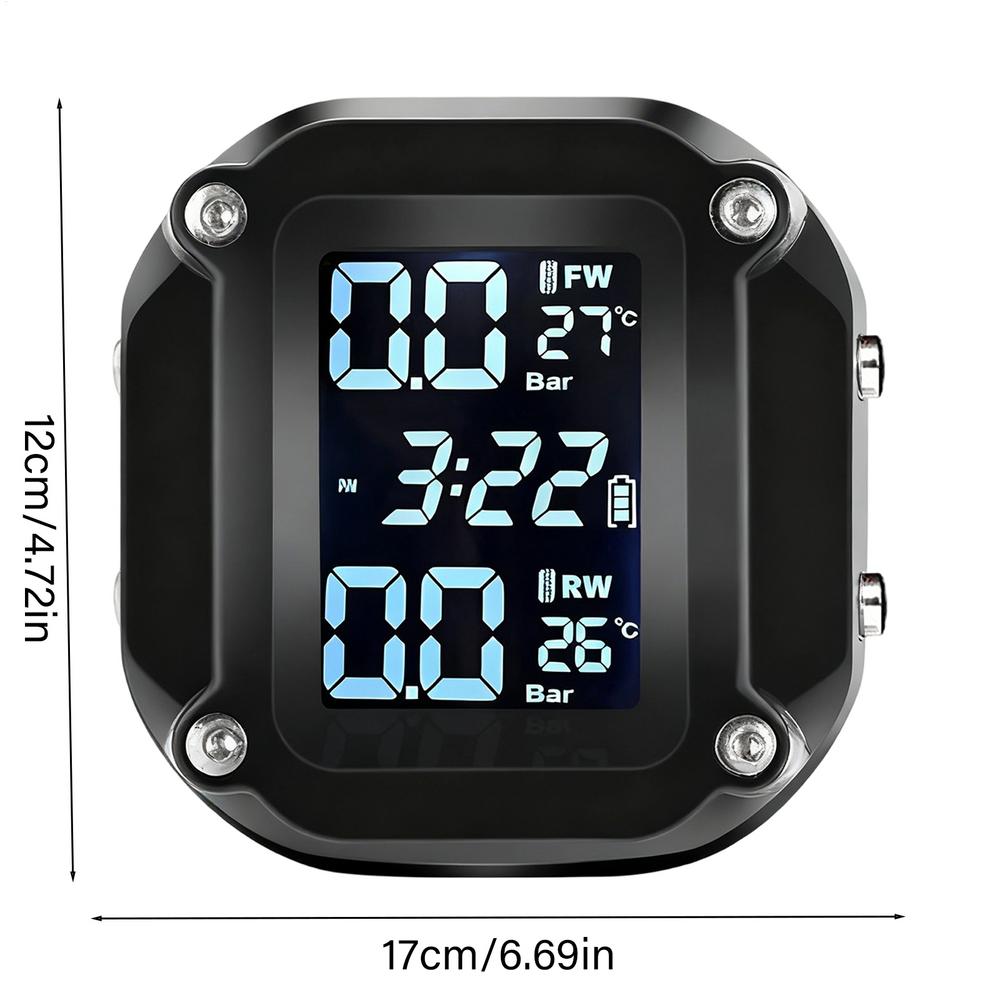 

Motorcycle Tire Pressure Monitoring System LCD Display ATV Tyre Detector M5 Combination Digital Display External Motorcycle чорний