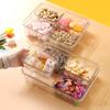 Grids Divided Serving Tray Storage Box Kitchen Portable Sub-format Seasoning Separator Box Fresh-keeping Snack Fruits Food Box