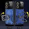 Rotating Folding Bracket Large View Phone Lens Protection Cover For Samsung Galaxy S20 S21 FE S23 Plus S24 S22 Ultra Xiaomi Redmi Note Poco Armor Case