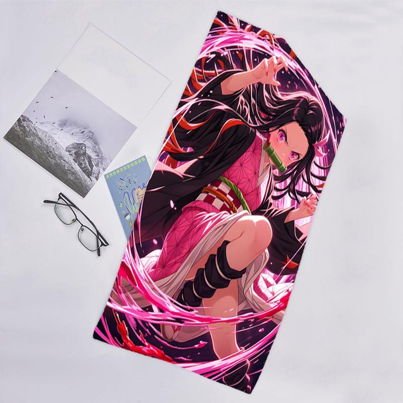 1pc nezouko9 Beach Towel, Beach and Seaside Swimming Pool Equipment, Fashion Pattern, Rectangular, Travel Essentials