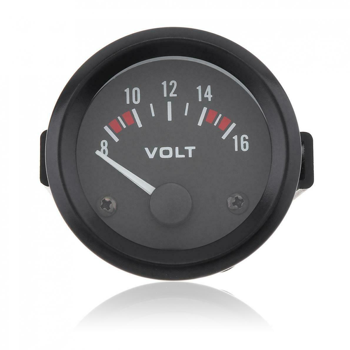 

2\ 52MM LED 8-16V Voltmeter Car Motorcycle Voltage Gauge Panel Meter