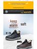 Men's Waterproof Non-Slip Winter Boots: Warm, Velvet, Thick Leather Snow Shoes for Seniors.