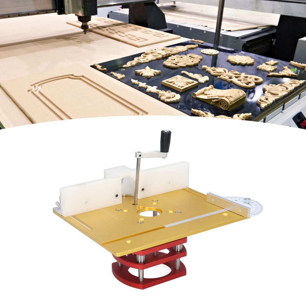 Router Lift with Top Plate Router Lifting Base Woodworking Slotting Trimming Chamfering Table Top