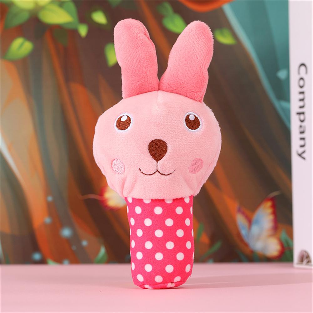 Funny Fleece Durability Chew Molar Toy Cute Pet Dog Cat Plush Squeak Sound Dog Toys Rabbit Frog Shape Pet Products