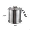 Cooking Oil Keeper Grease Container with Fine Mesh Strainer Dustproof Lid Multiuse Can