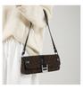 Niche leopard print underarm bag, fashionable retro high sense, commuting shoulder essential women's bag.