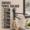 Rotating Suction Cup Towel Rack With 3 Folding Arms, Wall Mounted Space Saving Holder For Bathroom Kitchen Towels And Small Accessories