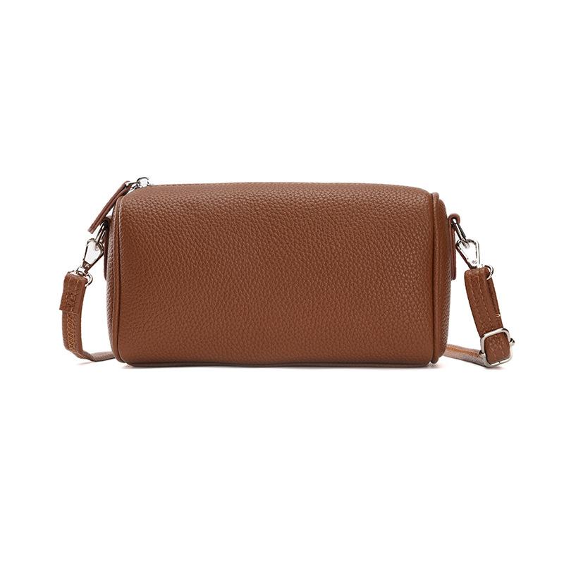 Fashionable, Versatile, Lightweight, Zipper, Large-capacity Casual Single-shoulder Crossbody Bag, Small Round Pillow Bag