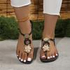Women Elastic Buckle Beach Sandalias De Mujer Clip Toe Herringbone Roman Sandals Casual Flat Sandals 40-43 Shoes for Women Mules