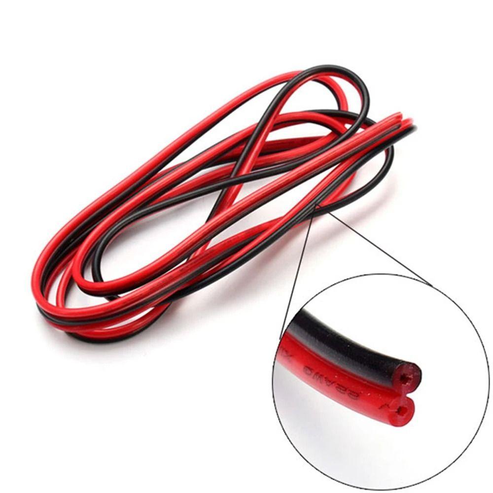3/20M Einzelfarbige LED-Streifenleuchte Elektrisches Kabel 2-polig Rot Schwarz Kabel Verlängerungskabel