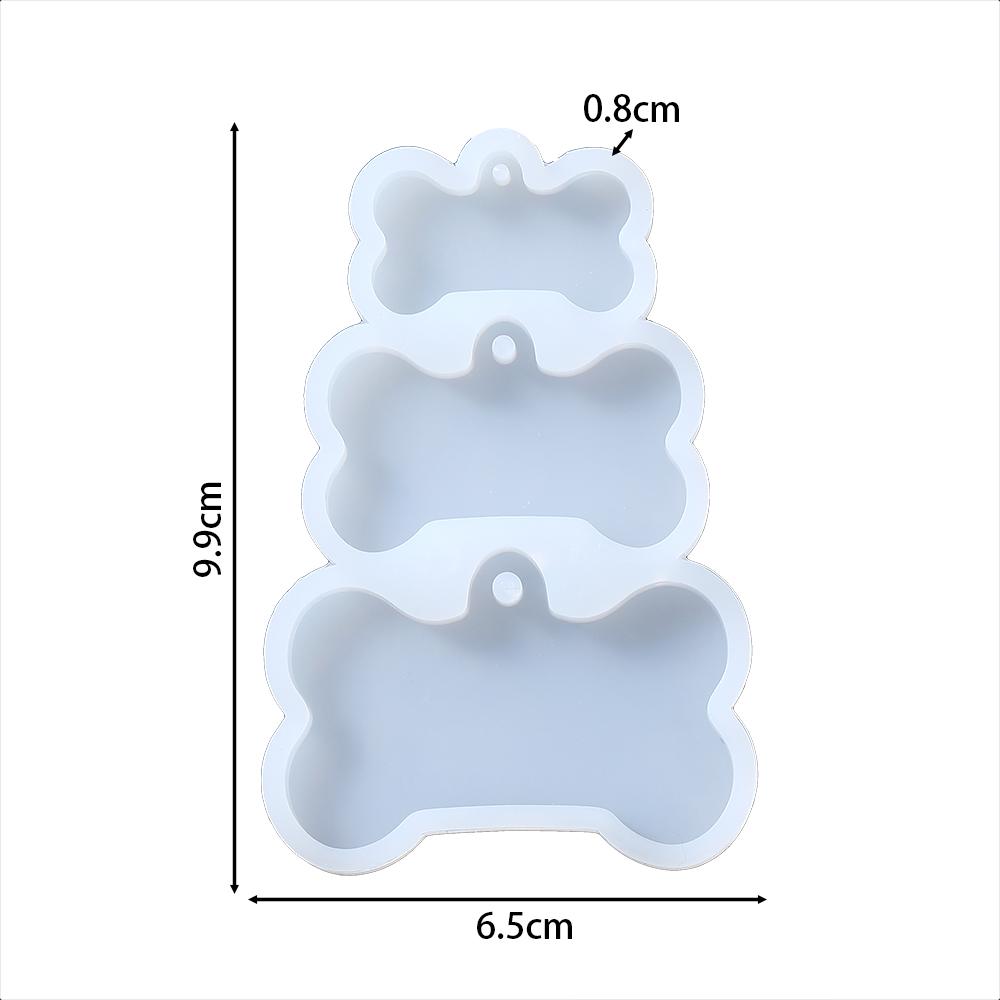 

Dog Tag Pendant Bone Shaped Silicone Mould Shaped Crafts Keychain Pendant Making Tools Epoxy Resin Mold DIY Jewelry Making Craft