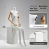 Luxury Full-Body Female Mannequin Display Stand: Fabric-Wrapped, Solid Wood