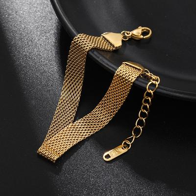 Stainless Steel Bracelet for Women Mesh Bracelet Hand Chain Jewelry
