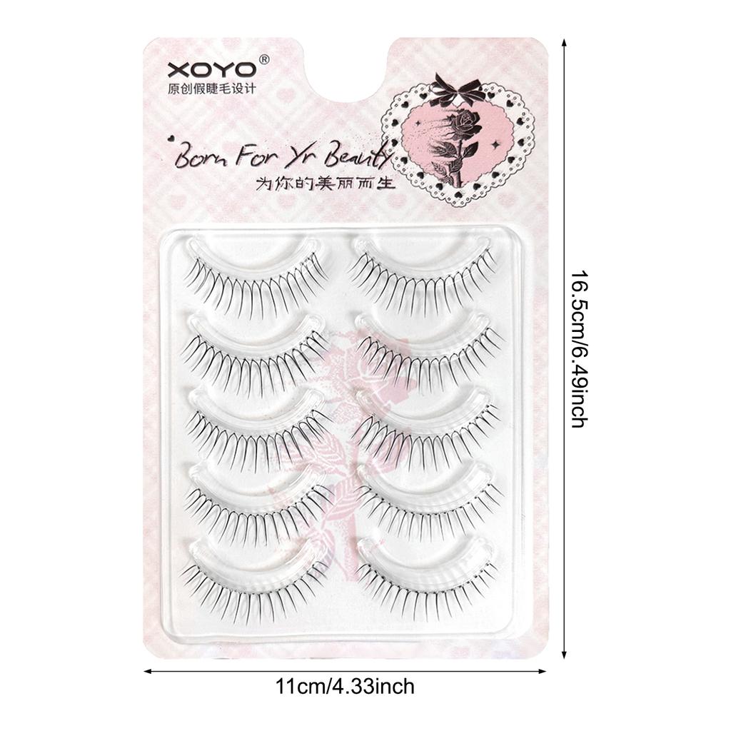 Thin Band Strip Wispy Fake Lashes Fluffy Natural Wispy Lashes For Work Birthdays Parties Travel