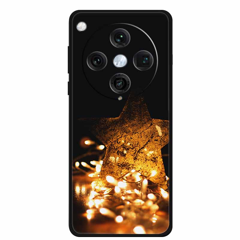 Christmas Cover For Oppo Find X8 Pro 5G 6.78"Black Silicone Cases TPU Santa Claus Christmas Tree Back Cover For Oppo Find X8 5G