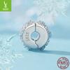 Christmas Snowflake Diy Bracelet Clasp, Romantic Winter Jewelry Accessories S925 Sterling Silver Beads