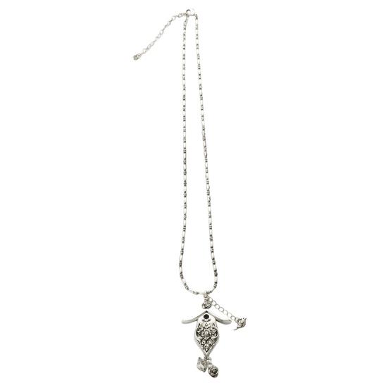 Metal Carving Birdhouse Necklace Adjustable Lightweight Men Women Bird House Pendant Chain Necklace Fashion Jewelry Accessories