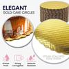 5pcs Cake Board with Golden Circular Cake Circles, 6/8/10/12 Inch Cake Base Cardboard, Suitable for Baking Cakes, Golden