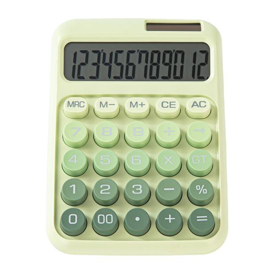 Mechanical Switch Calculator 12 Digits Large LCD Display Desktop Calculator Ergonomic Design Calculators for Teachers Students Office Home School