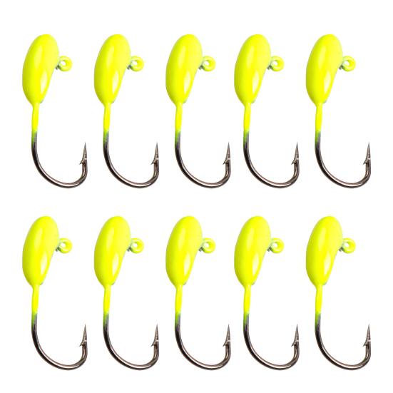 10Pcs/Set 1.5g 2.4cm Fishing Hooks Smooth Surface Easy Installation High Carbon Steel Sharp Lead Head Lure Jig for Outdoor