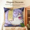 Qiqi Cute Genshin Impact Cushion Cover Natural Linen Organic Fabric DoubleSided Printing Sofa Home Decor Gift Pillow Case