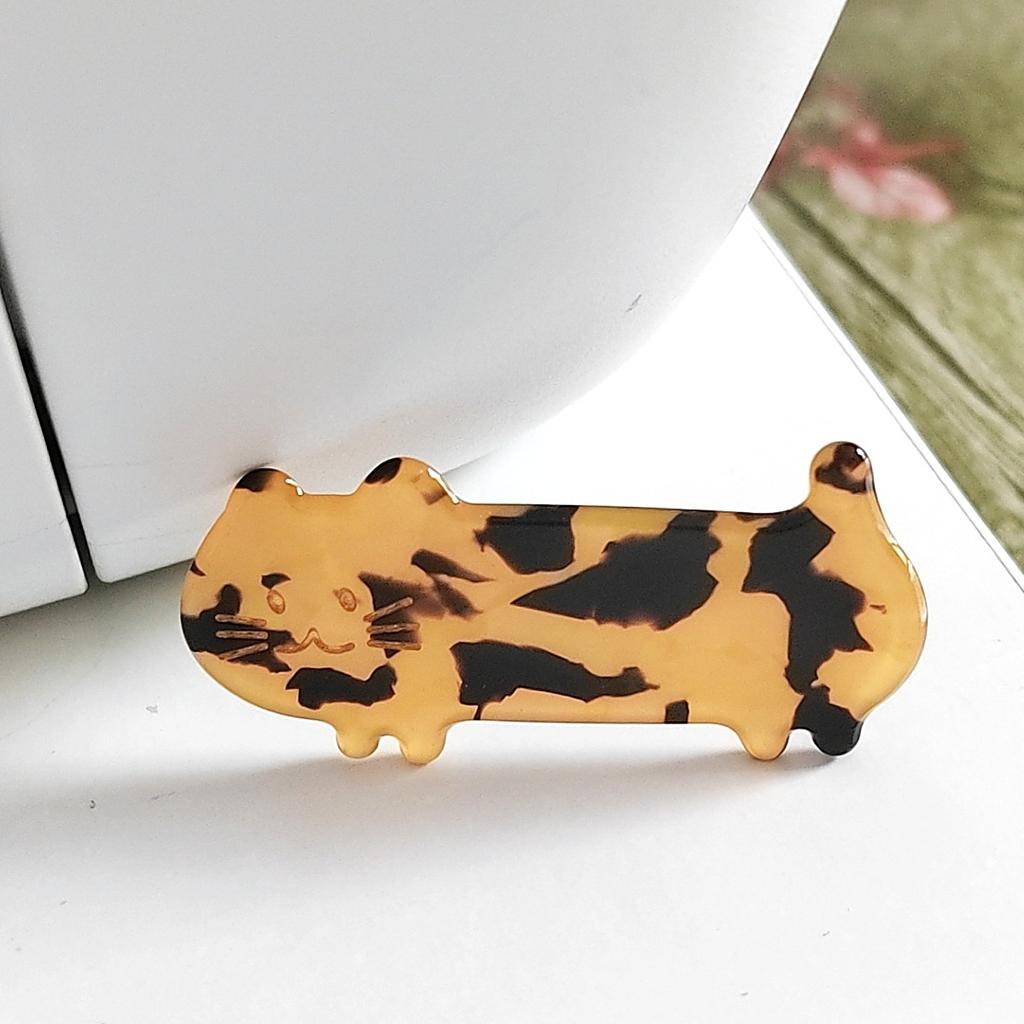 Japanese Acetate Cute Cat Hair Clip Fairy Sweet Lovely Teen Side Duckbill Pin Delicate Elegant Girly Daily Stylish Adorable