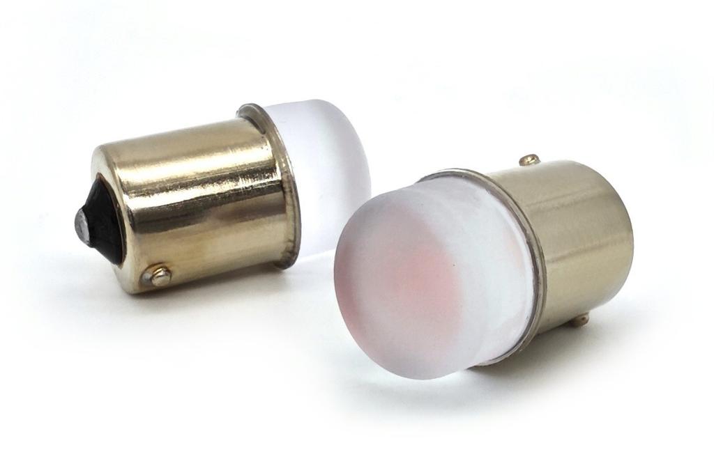 2 Pcs P21W LED Bulb R5W, R10W, BA15S 12-18V CANBUS Red 900lm Off-Road