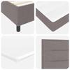 Box Spring Bed with Headboard Taupe 80 x 200 cm Fabric