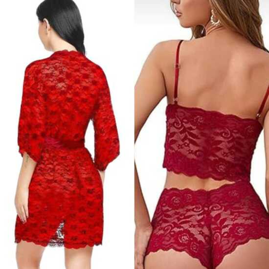 

Комплект нижнего белья и нижнего белья Ladysta Belgium Rob - комплект нижнего белья с бюстгальтером и трусиками, свободный размер (S M L)