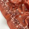 Breathable Cashew Nut Print Silk Scarf Korean Small Scarves Retro Cotton Square Scarf  Beach