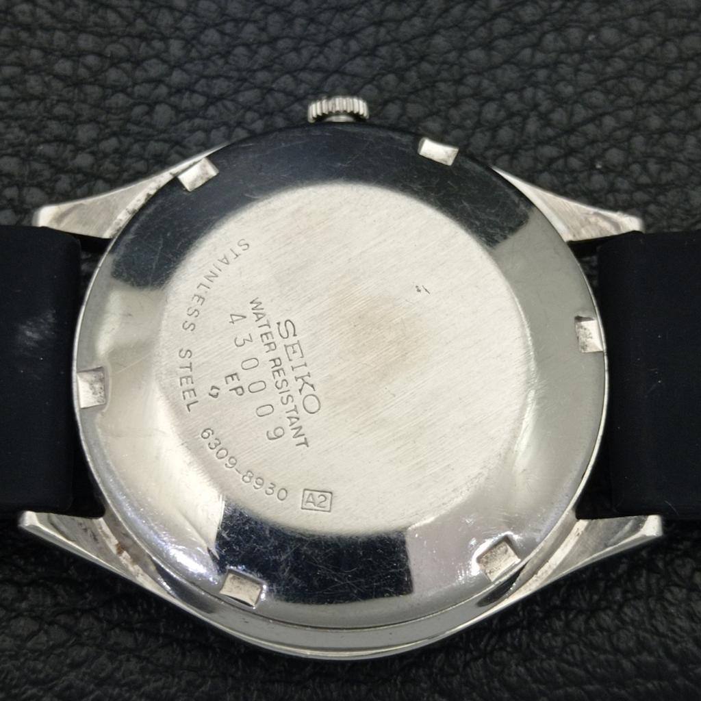 Seiko 5 AUTOMATIC 6309A VINTAGE JAPAN MENS BLACK COLOR DIAL WATCH A701523-5 R206b-a701523
