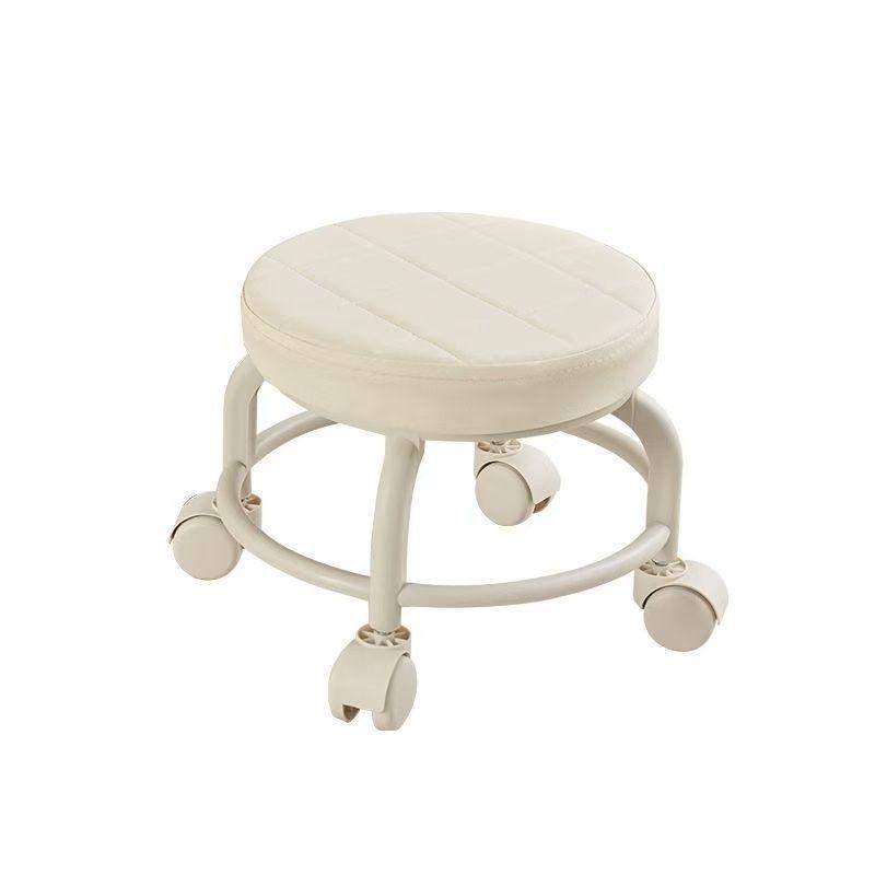 Plastic Swivel Caster Mobile Low Stool for Living Room or Nursery