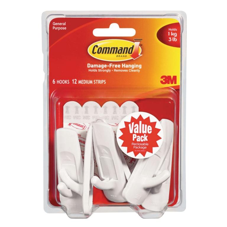 Command Medium Hooks (Pack of 6)