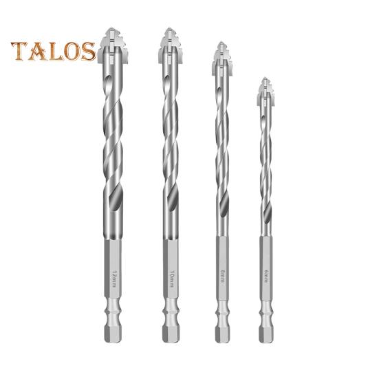 1/4-teiliges Bohrerset, hohe Härte, rostfrei, multifunktional, verschleißfest, vierschneidige Sägezahn-Exzenterbohrer