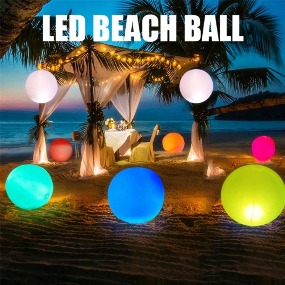 Remote Control Inflatable LED Ball 16 Colors LED Glowing Beach Ball  Pool Party