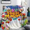 1PC My Singing Monsters Print Flannel Blanket, High quality All Seasons, Home Decor, Warmth and Comfort, Perfect for Christmas Gifts