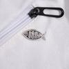 Geometric Silver Fish Brooch: Simple Lapel Pin & Clothing Accessory