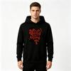 Men's Good Vibes Smiley Flower Print Long Sleeve Pullover Hoodie Casual Comfortable Hooded Sweatshirt