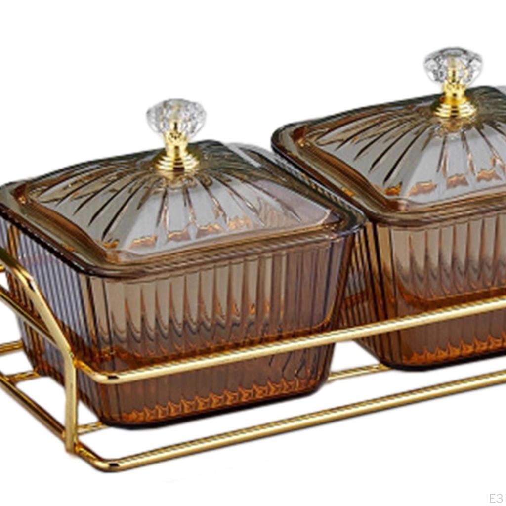 Divided Serving Dishes Appetizer Tray Caddy Platter Desserts Plate Dried Fruit