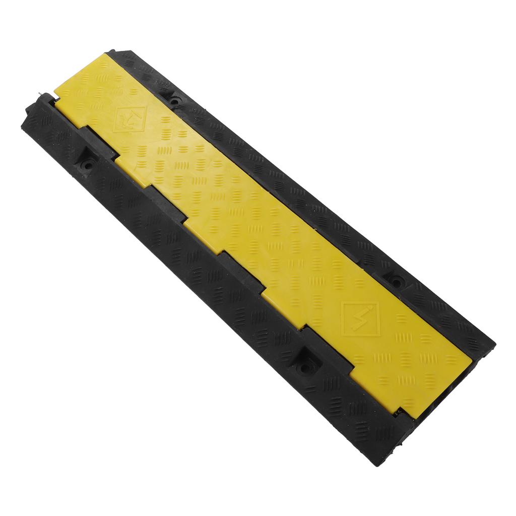 Cable Protector Ramp 1 Meter 3 Channel Driveway Cord Cover Rubber Traffic Speed Bump for Indoor