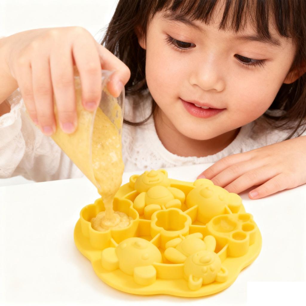 Silicone Steamed Heart Mold, Infant Complementary Food, Baby Baking Tool, Household Steaming And Boiling Silicone Mold.