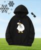 Cute Crooked Duck Graphic Print Hoodie Women's Autumn Winter Top with Pocket Long Sleeve Female Trendy Causal Aesthetic Clothing