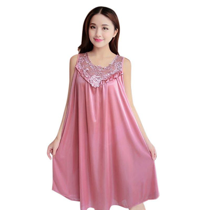 

Женские пижамы, летняя ночная рубашка, жилет, сорочка, толстое нижнее белье мм, кружево, ледяной шелк, длинная домашняя одежда One size