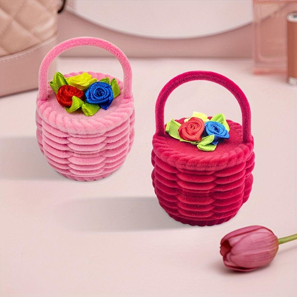 Cute Design Jewelry Ring Box Rose Flower Jewelry Case Gift Box Holder  Gift Giving