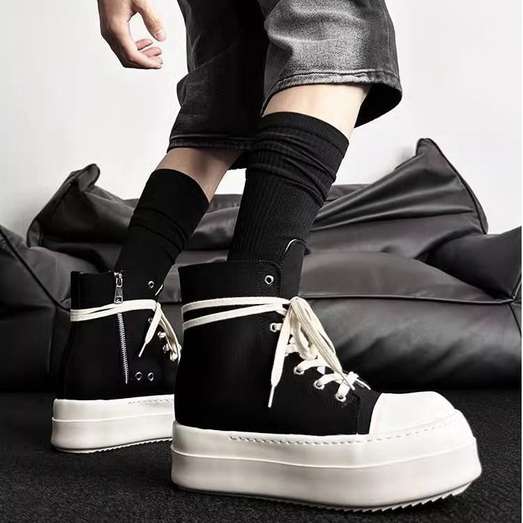 Heightening College Style High Street Platform Soled Men's and Women's High Top Classic Couple Big Head Locomotive Boots Martin Boots Board Shoes
