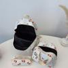 Cute Strawberry Pattern Backpack Set 3Pcs Handbag&pencil Case Reinforced Nylon Dual Zipper School Essentials Lightweight Commute